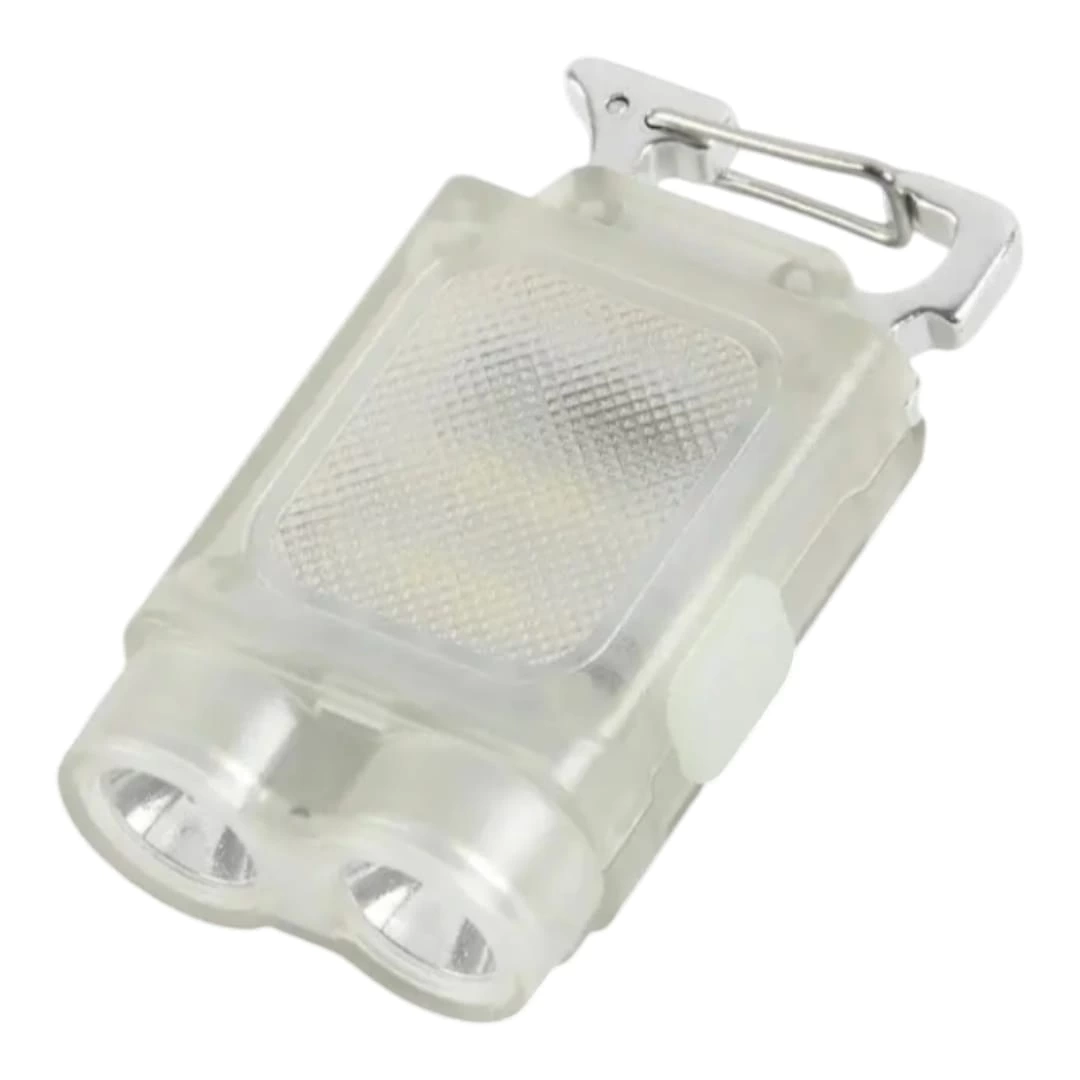 V15 Edc El Feneri 1200lm Anahtarlık Işık Tip-c Şarj Edilebilir Taşınabilir Mini Torch Mıknatıs Klips Ile Kamp Cep Fener ( Lisinya )