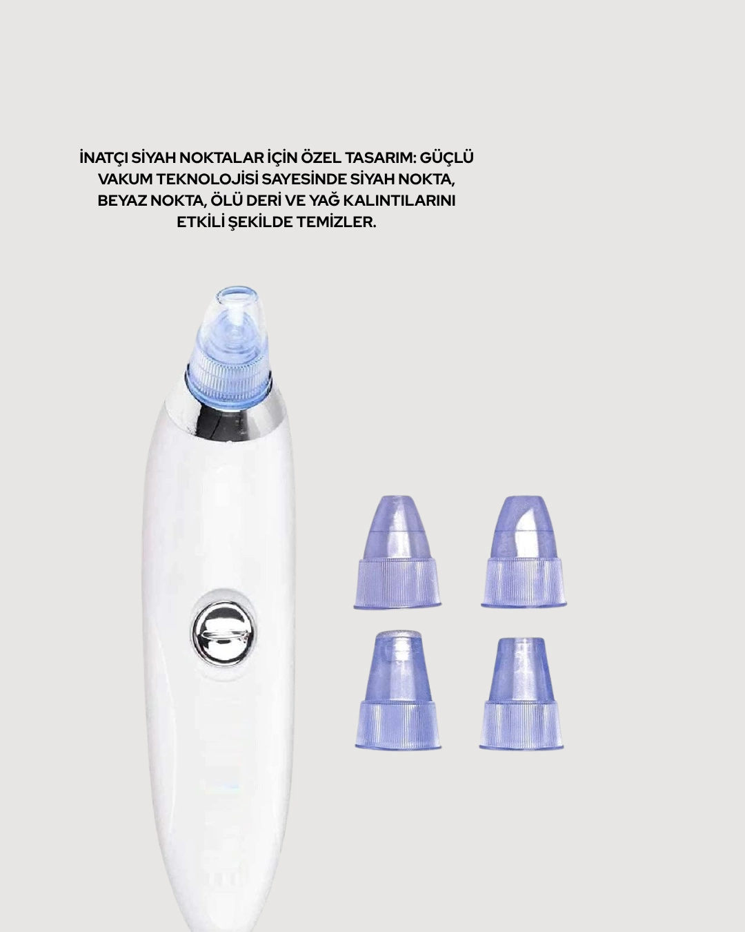 Vakum Teknolojili Siyah Nokta Temizleyici Cihaz – 4 Farklı Başlık Ve Derinlemesine Gözenek Temizliği ( Lisinya )