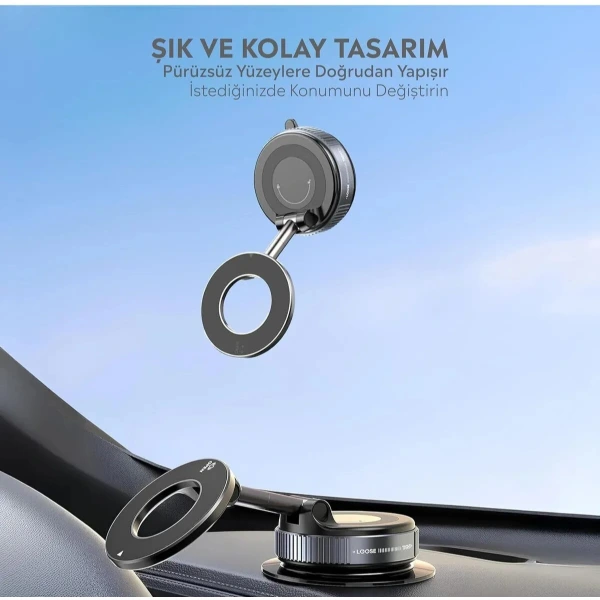 Vakumlu Manyetik Araç İçi Telefon Tutucu ( Lisinya ) Vakumlu Manyetik Araç İçi Telefon Tutucu ( Lisinya )