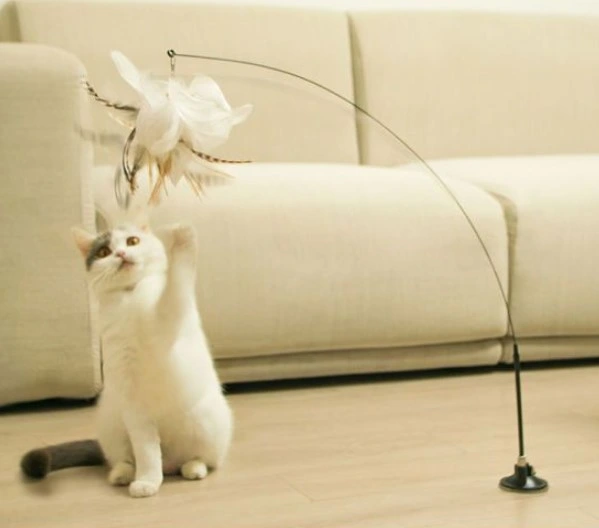 Vantuzlu Tüylü Zilli Kedi Oyun Oltası ( Lisinya ) Vantuzlu Tüylü Zilli Kedi Oyun Oltası ( Lisinya )