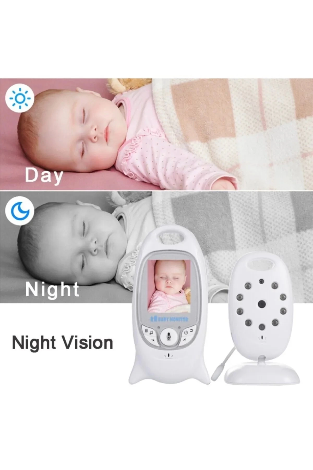Vb-601 Kameralı Bebek Monitörü Net Görüntü Gece Görüşlü ( Lisinya )