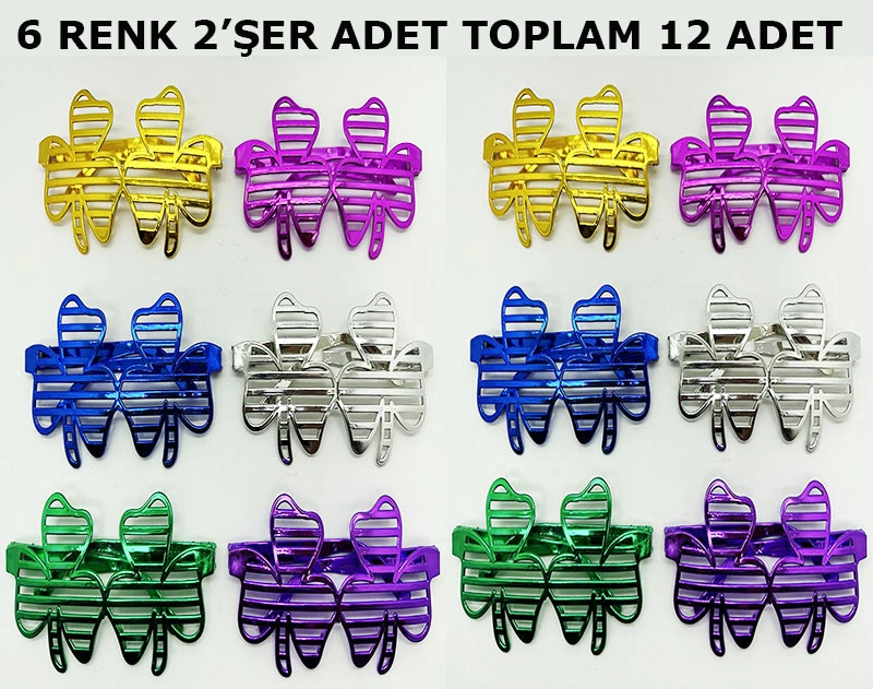 Vegas Casino Temalı Parti Gözlüğü 6 Renk 12 Adet ( Lisinya ) Vegas Casino Temalı Parti Gözlüğü 6 Renk 12 Adet ( Lisinya )