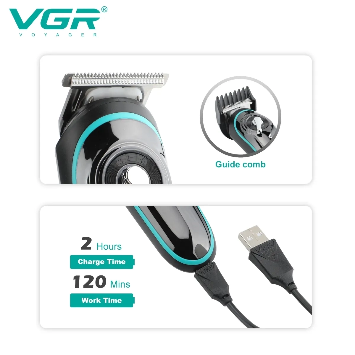 Vgr V-075 T Bıçak Sıfır Kesim Lcd Ekran Şarjlı Tıraş Makinesi ( Lisinya )