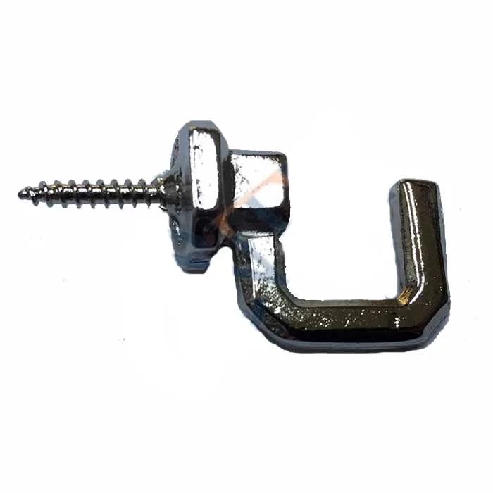 Vidalı Kanca, Askı Büyük - 15x23mm, Nikel - 1 Adet ( Lisinya )