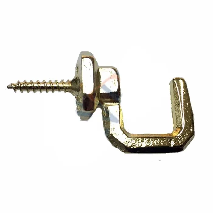 Vidalı Kanca, Askı Büyük - 15x23mm, Sarı - 1 Adet ( Lisinya )