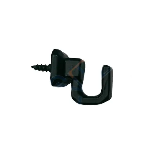 Vidalı Kanca, Askı Küçük - 15x18mm, Siyah - 1 Adet ( Lisinya )