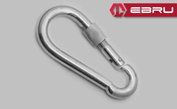 Vidalı Karabina, Kanca, Çengel 11mm - 10 Adet ( Lisinya )