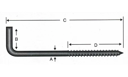 Vidalı Korniş Çivi No:6 - 4x60 - 10 Adet ( Lisinya )