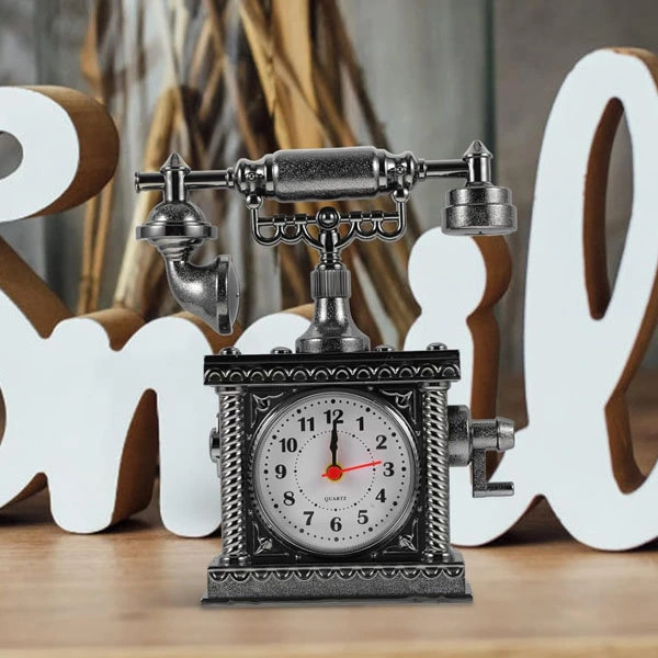 Vintage Telefon Tasarımlı Masa Saati ( Lisinya ) Vintage Telefon Tasarımlı Masa Saati ( Lisinya )