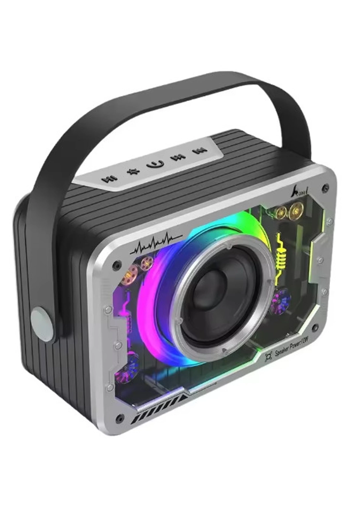 Vtn-82 Taşınabilir Kablosuz Işıklı Bluetooth Hoparlör Ses Değiştirme Özellikli ( Lisinya )