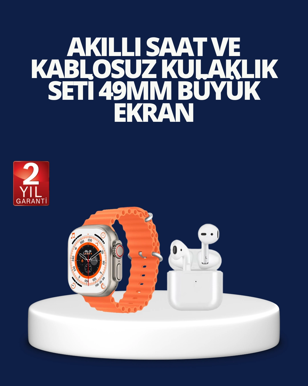 Watch 9 Max Akıllı Saat Ve Kablosuz Kulaklık Seti 2 Kordonlu Sesli Görüşme Özellikli ( Lisinya )