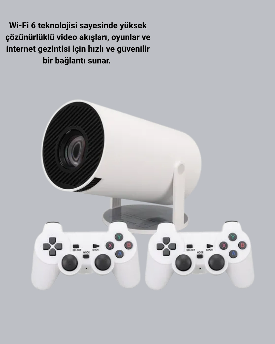 Wi-fi 6 Ve Bluetooth 5.0 Destekli 4k Akıllı Projeksiyon Cihazı ( Lisinya )