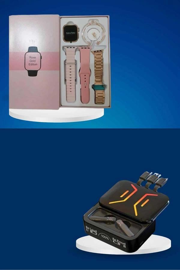 Wireless Şarjlı Akıllı Saat Ve Dijital Göstergeli Kablosuz Bluetooth Kulaklık Nabız Ölçer ( Lisinya )