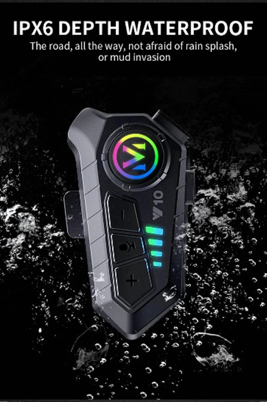 Y10 Kask Kulaklık Bluetooth Motosiklet Kulaklık 5,3 Bluetooth Intercom Motorsiklet Kulaklık ( Lisinya )