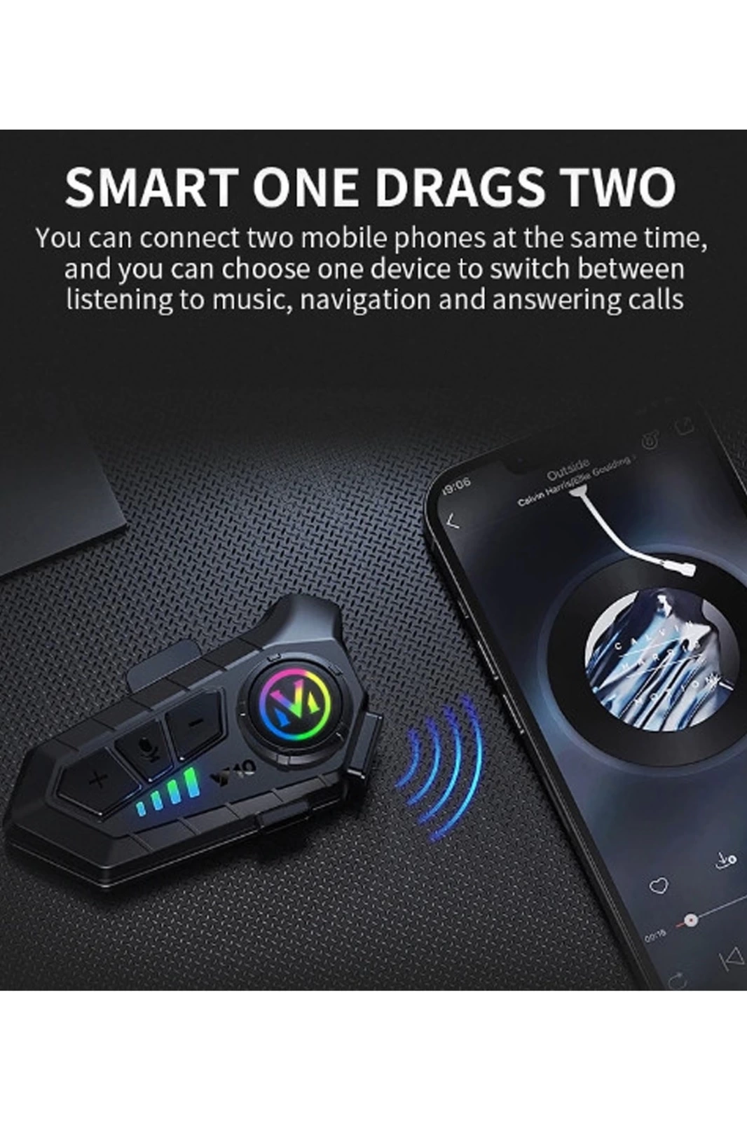 Y10 Kask Kulaklık Bluetooth Motosiklet Kulaklık 5,3 Bluetooth Intercom Motorsiklet Kulaklık ( Lisinya )