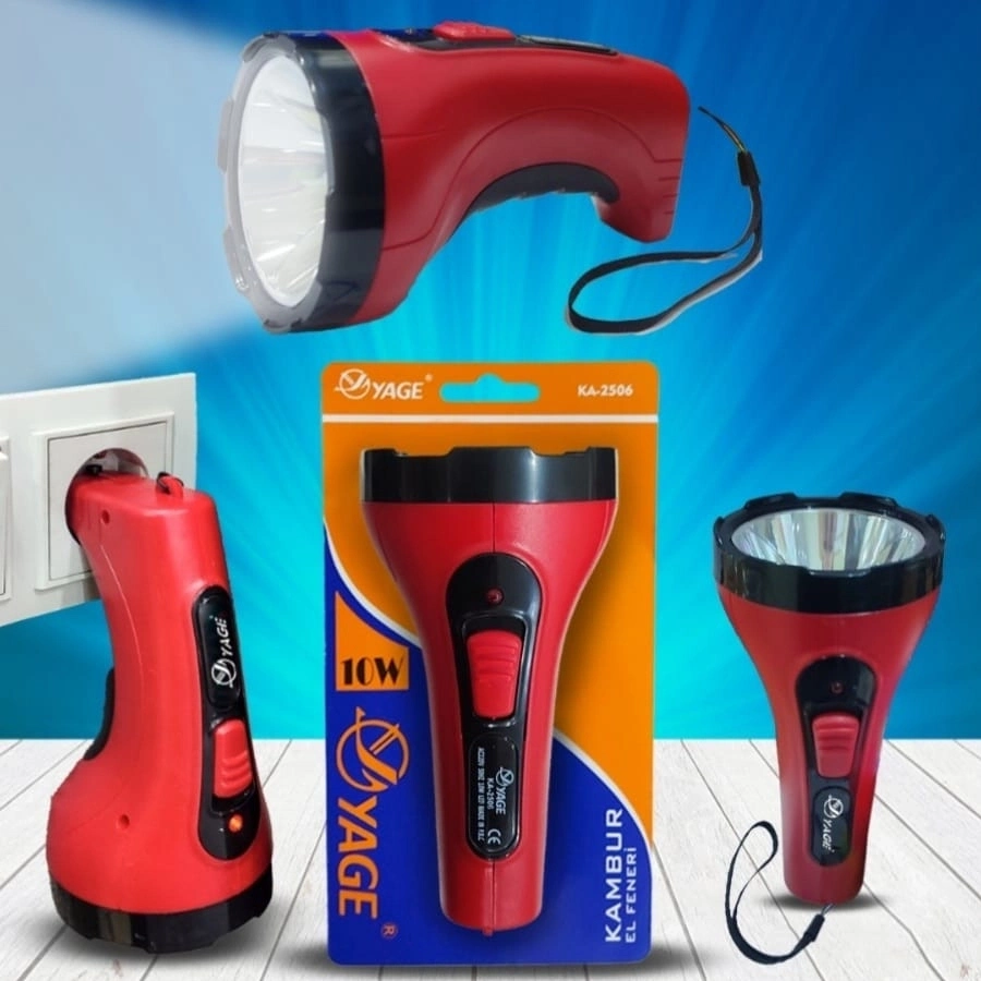 Yage  Ka-2506 10w 2 Mod Aydınlatmalı Projektör Şarjlı Kambur Fener ( Lisinya )
