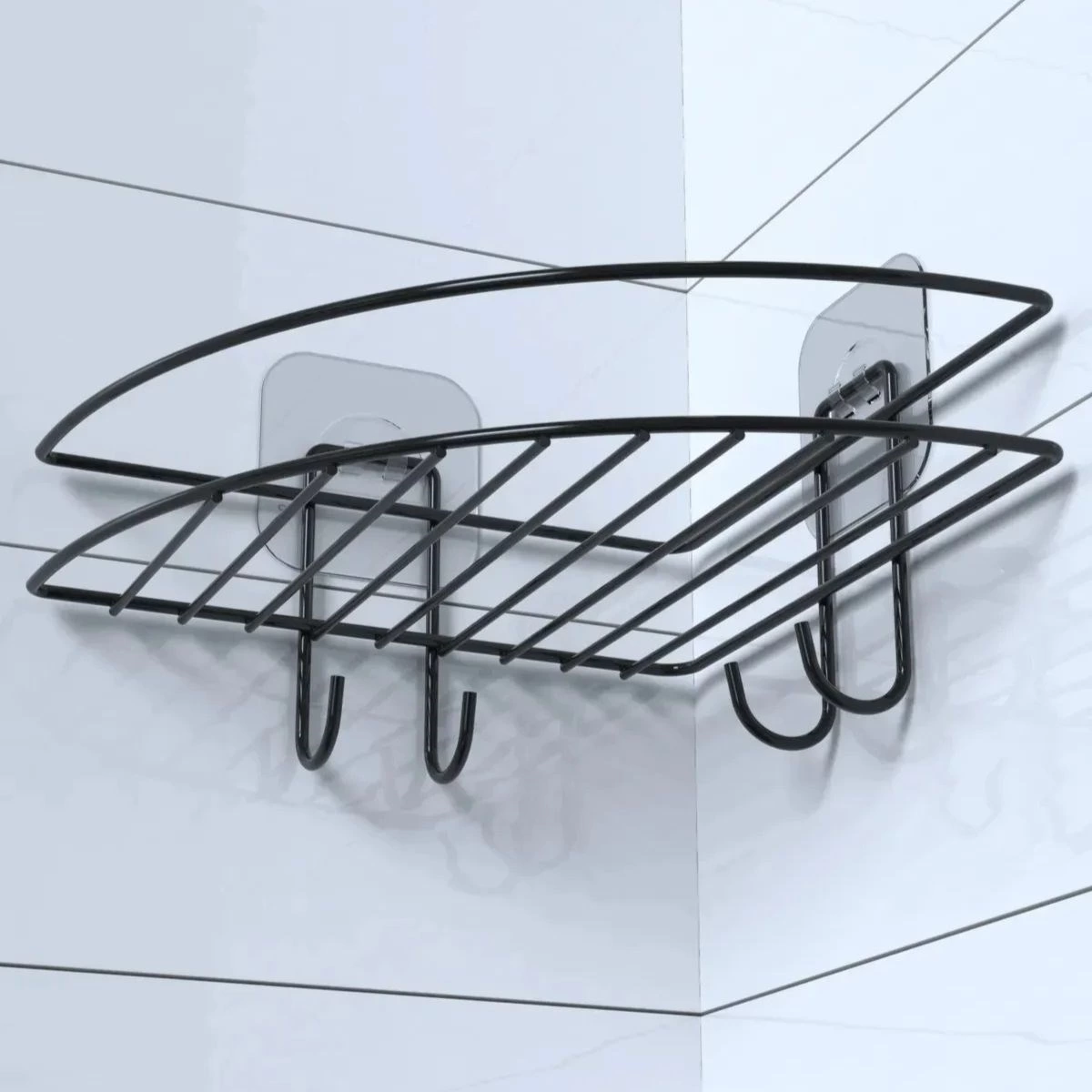 Yapışkanlı Banyo Köşeliği Kancalı Köşe Rafı Duş Şampuanlık Duvar Düzenleyici Organizer Raf ( Lisinya ) Yapışkanlı Banyo Köşeliği Kancalı Köşe Rafı Duş Şampuanlık Duvar Düzenleyici Organizer Raf ( Lisinya )