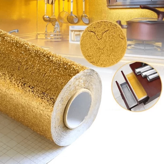 Yapışkanlı Gold Mutfak Tezgah Folyosu ( Lisinya ) Yapışkanlı Gold Mutfak Tezgah Folyosu ( Lisinya )