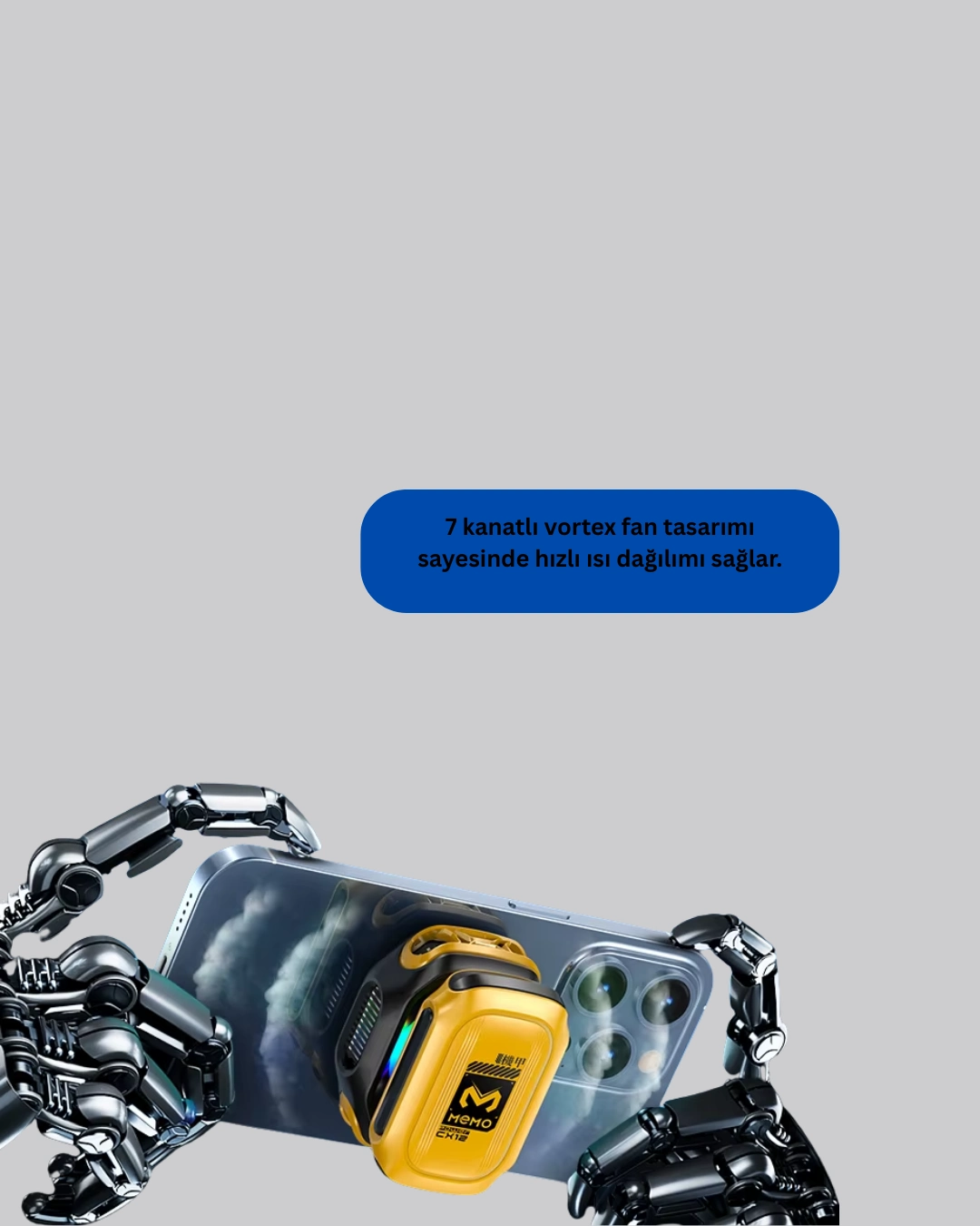 Yarı İletken Çipli Rgb Işıklı Telefon Soğutucu ( Lisinya )