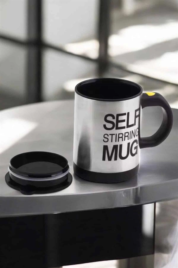 Yazılı Kupa Kendi Kendini Karıştıran Mikser Kupa Termos Bardak ( Lisinya )