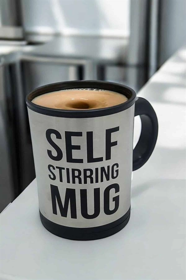 Yazılı Kupa Kendi Kendini Karıştıran Mikser Kupa Termos Bardak ( Lisinya )