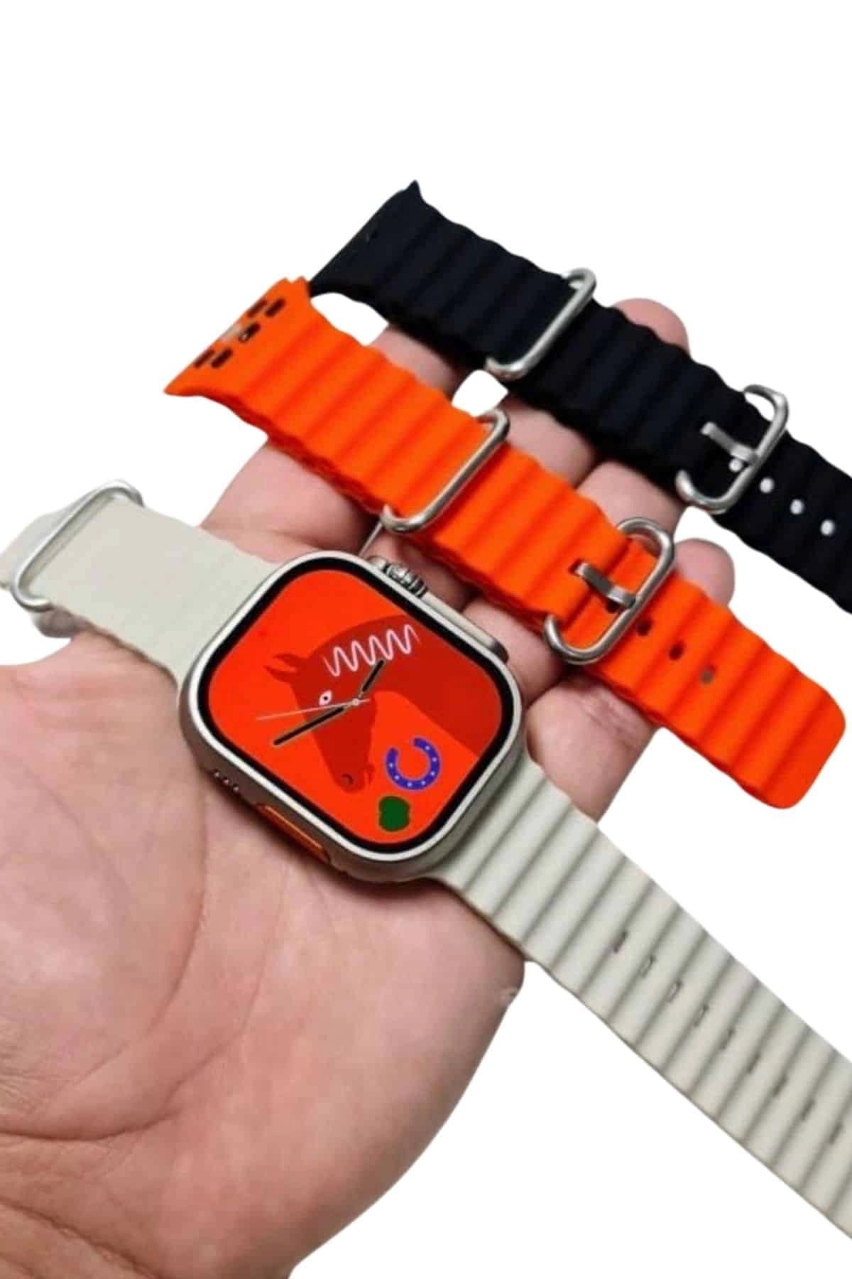 Yeni Nesil 3 Kordonlu Kol Saati 49 Mm Amoled Ekran Akıllı Saat ( Lisinya )