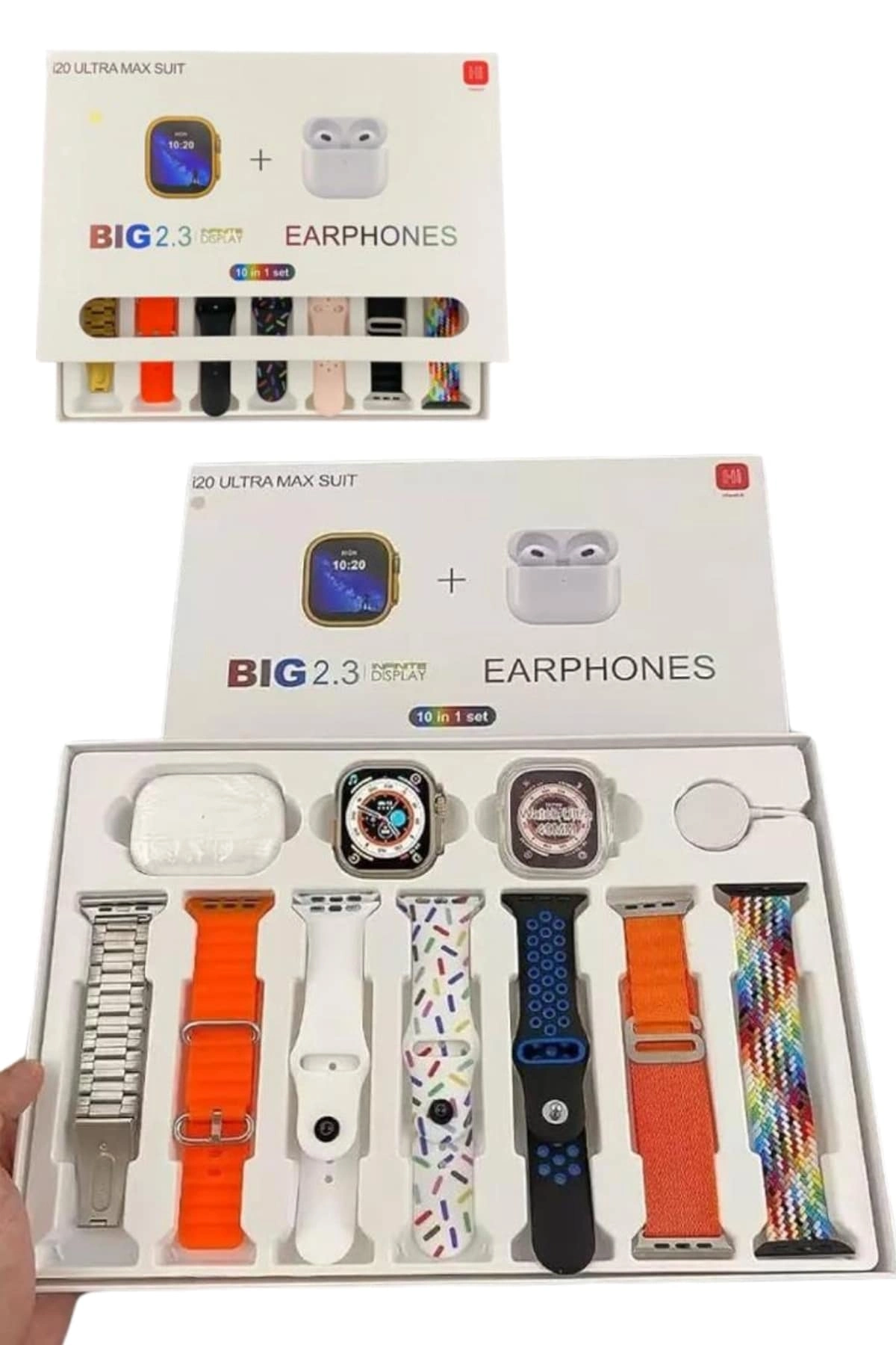 Yeni Nesil 7 Kordonlu Arama Bildirim Özellikli Kulaklık Hediyeli Akıllı Saat ( Lisinya )