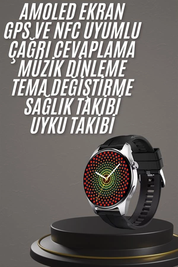 Yeni Nesil Akıllı Saat 1.5 Inç Amoled Ekran Çağrı Cevaplayabilen ( Lisinya )