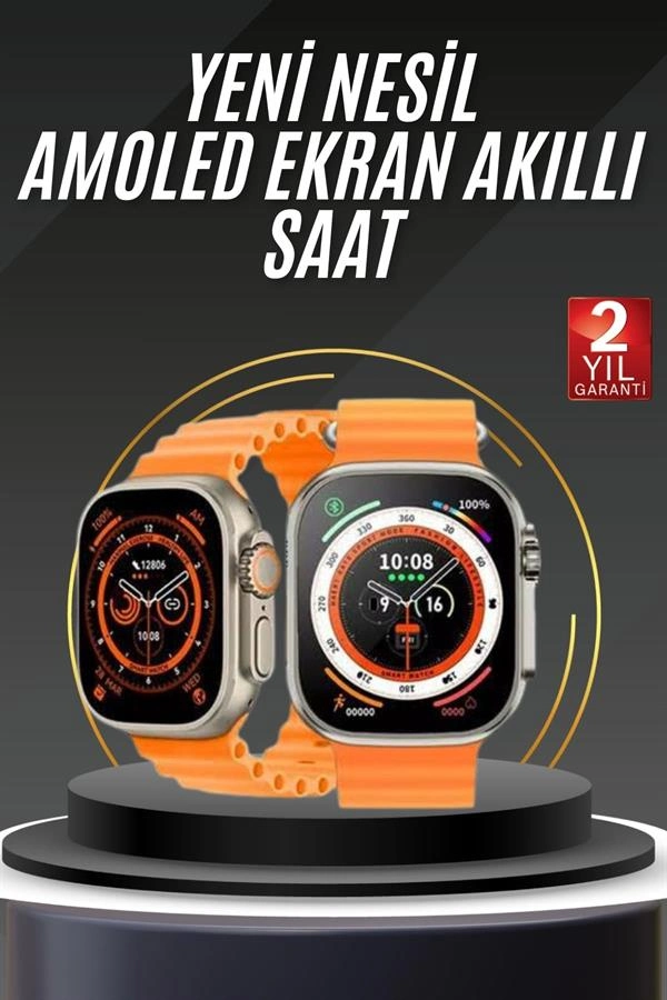 Yeni Nesil Akıllı Saat Android Ve İos Uyumlu 49 Mm Nfc Özelliği Gps Takibi ( Lisinya )