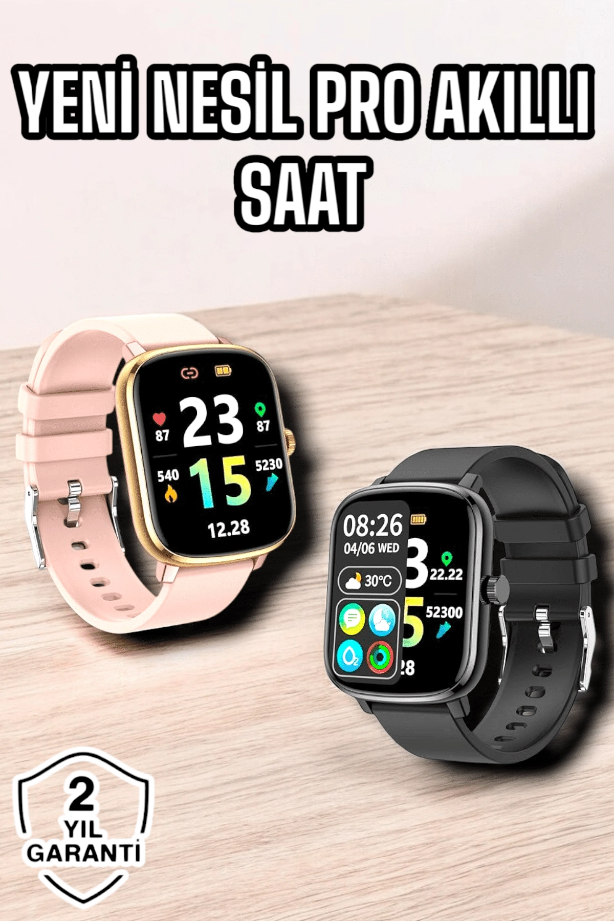 Yeni Nesil Akıllı Saat Arama Bildirimleri, Uyku & Kalp Atış Takibi ( Lisinya )