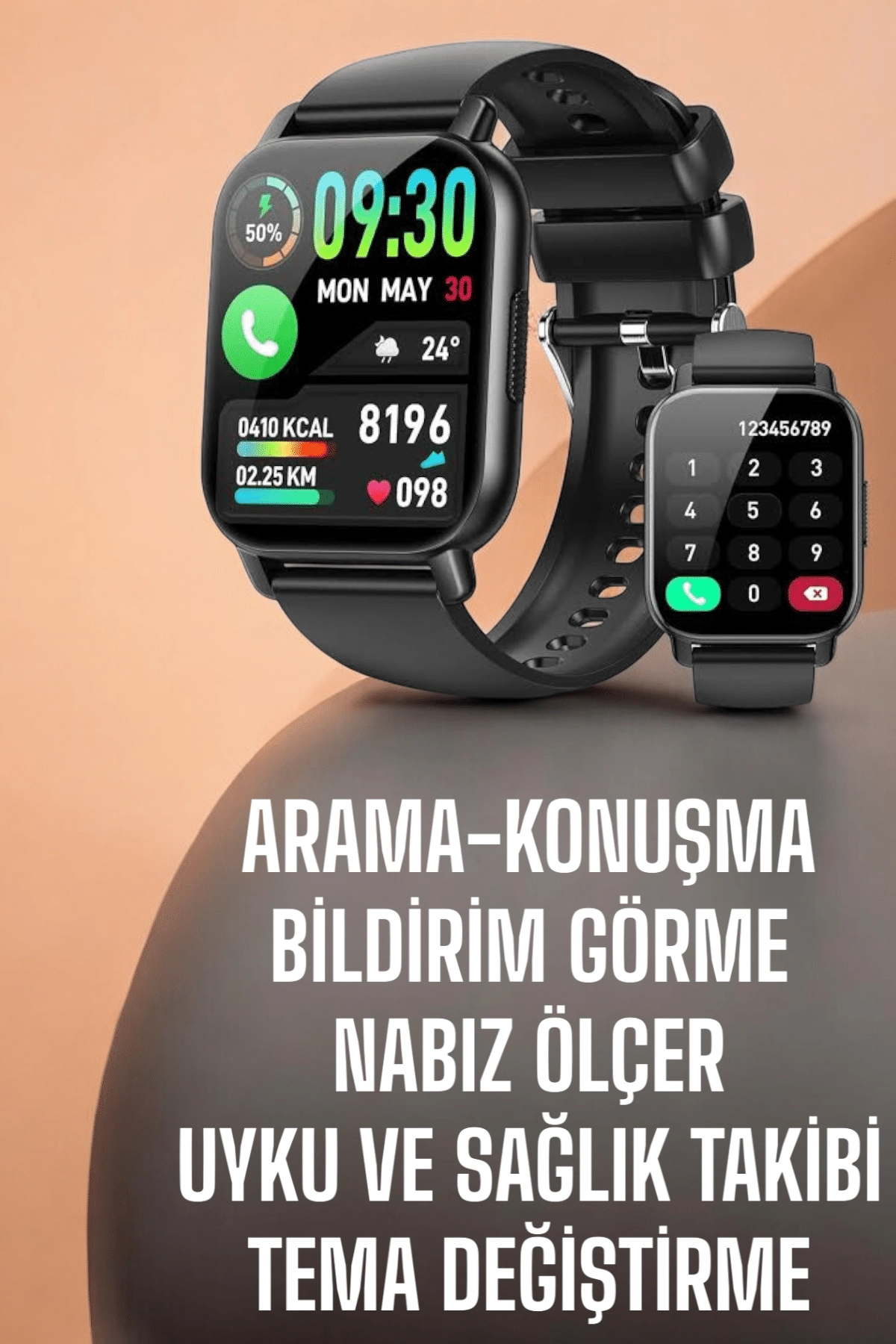 Yeni Nesil Akıllı Saat Arama Bildirimleri, Uyku & Kalp Atış Takibi ( Lisinya )