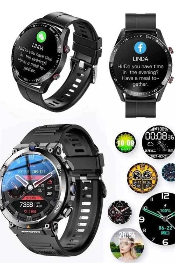 Yeni Nesil Akıllı Saat Arama Cevaplayan Uzun Pil Ömrü Müzik Dinleme ( Lisinya )