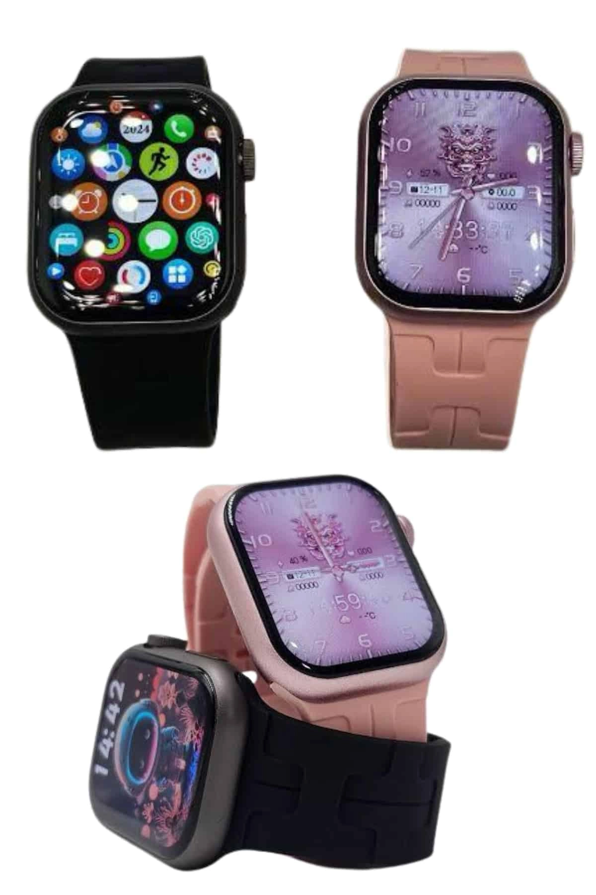 Yeni Nesil Akıllı Saat Çağrı Cevaplama Müzik Dinleme Plastik Kordon Mesaj Bildirimleri ( Lisinya )