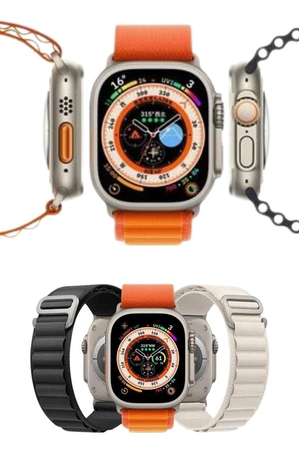 Yeni Nesil Akıllı Saat Çok Yönlü Titreşimli 49 Mm Android Ve İos Uyumlu ( Lisinya )