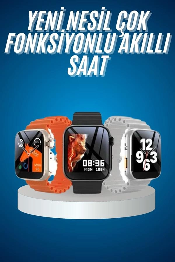 Yeni Nesil Akıllı Saat Müzik Dinleme Bildirim Görme Sesli Asistan Desteği ( Lisinya )