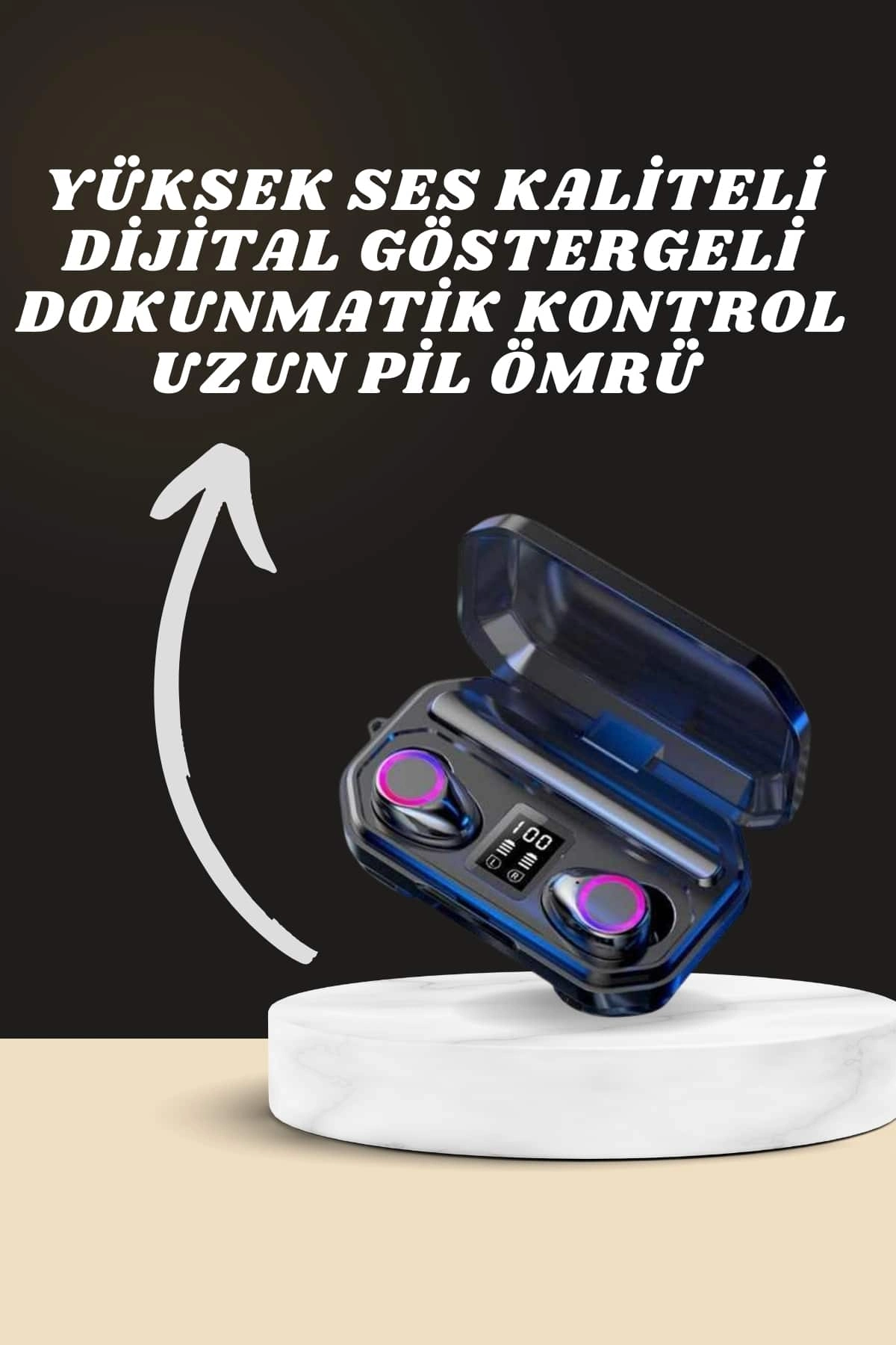 Yeni Nesil Akıllı Saat Ve Bluetooth Kulaklık Kampanyası Dijital Göstergeli Powerbankli ( Lisinya )