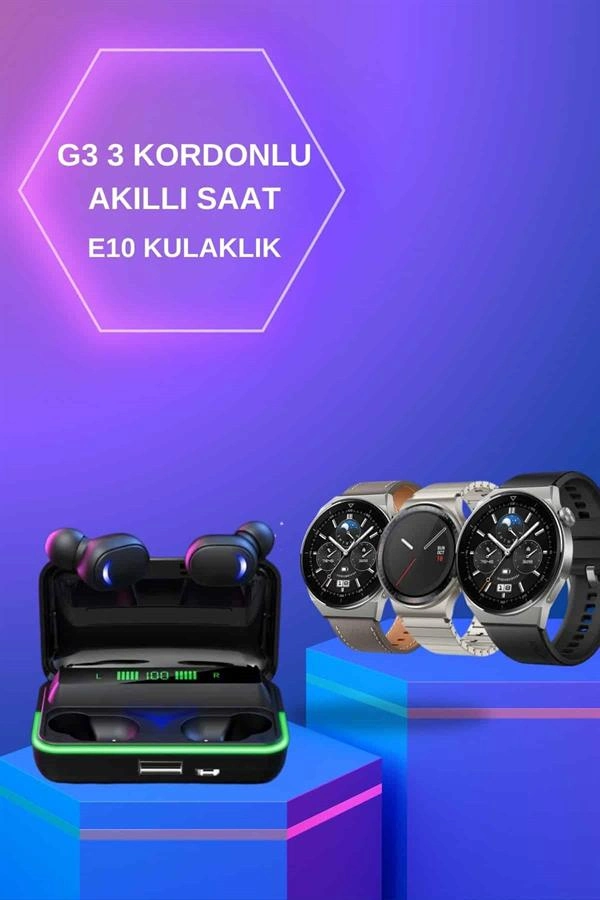 Yeni Nesil Akıllı Saat Ve Bluetooth Kulaklık Titreşim Bildirimleri Uyku Takibi ( Lisinya )
