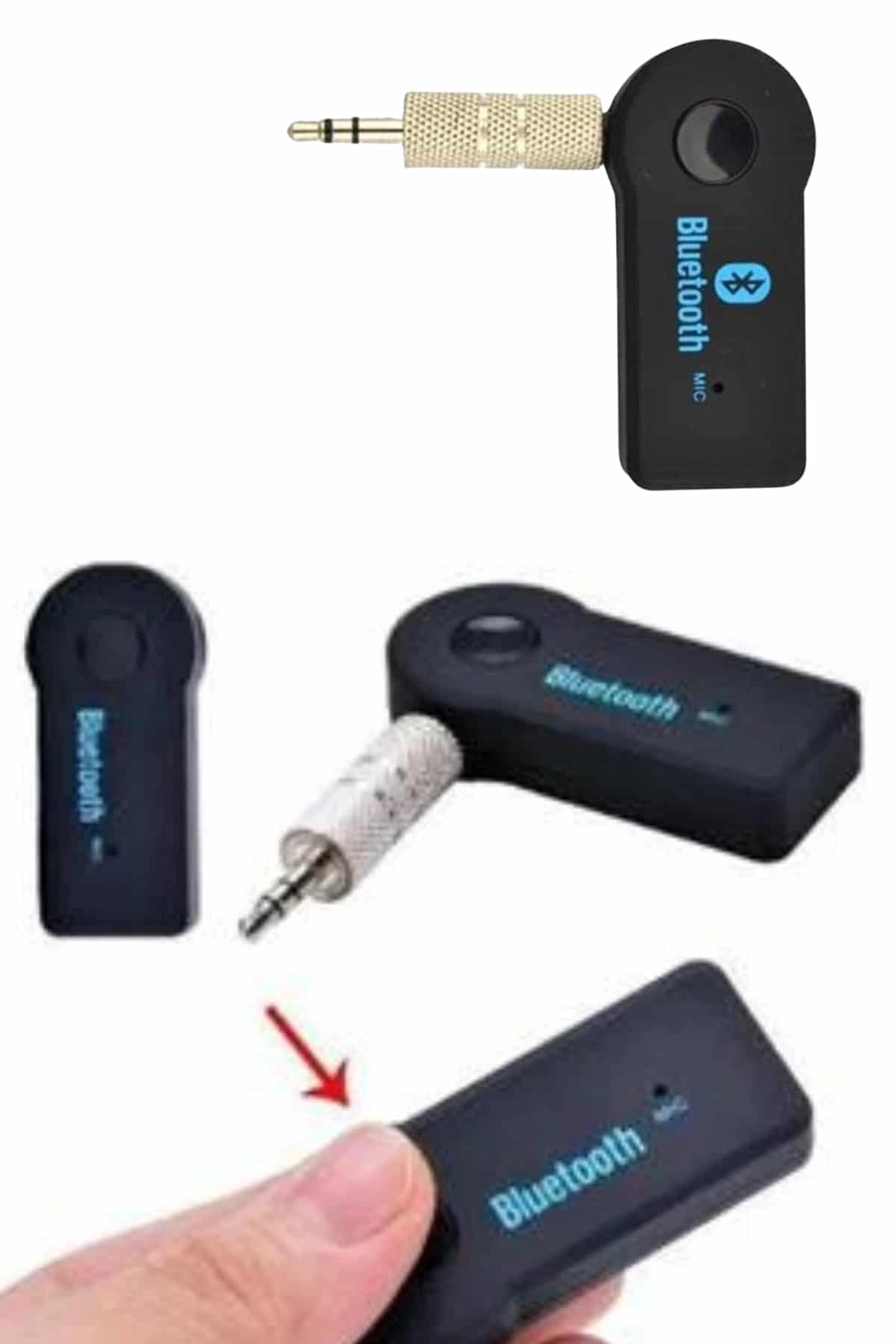 Yeni Nesil Bluetooth Aux Araç Kiti Siyah Tv Tablet Telefon Araç Araba ( Lisinya )