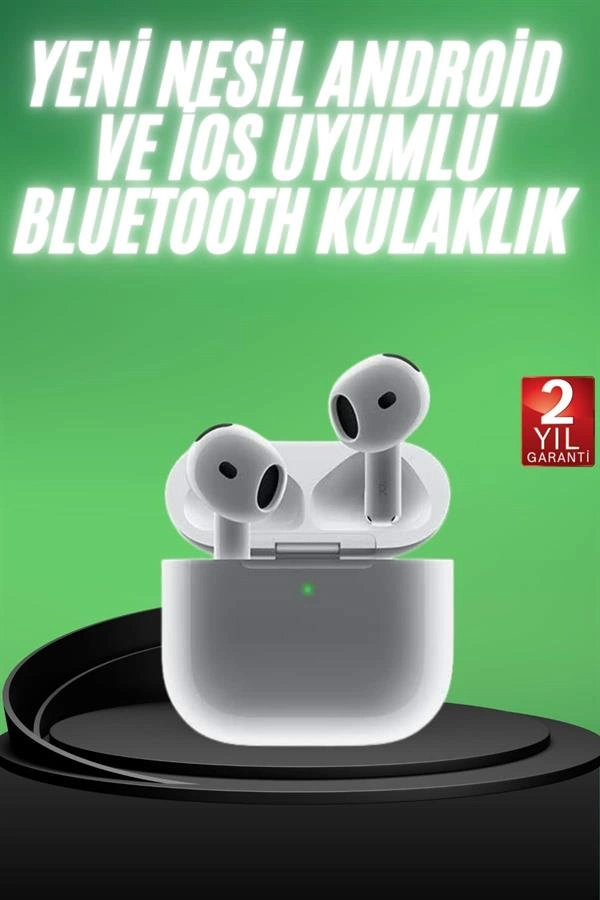 Yeni Nesil Bluetooth Kulaklık Beyaz Çağrı Cevaplayabilen Kablosuz ( Lisinya )