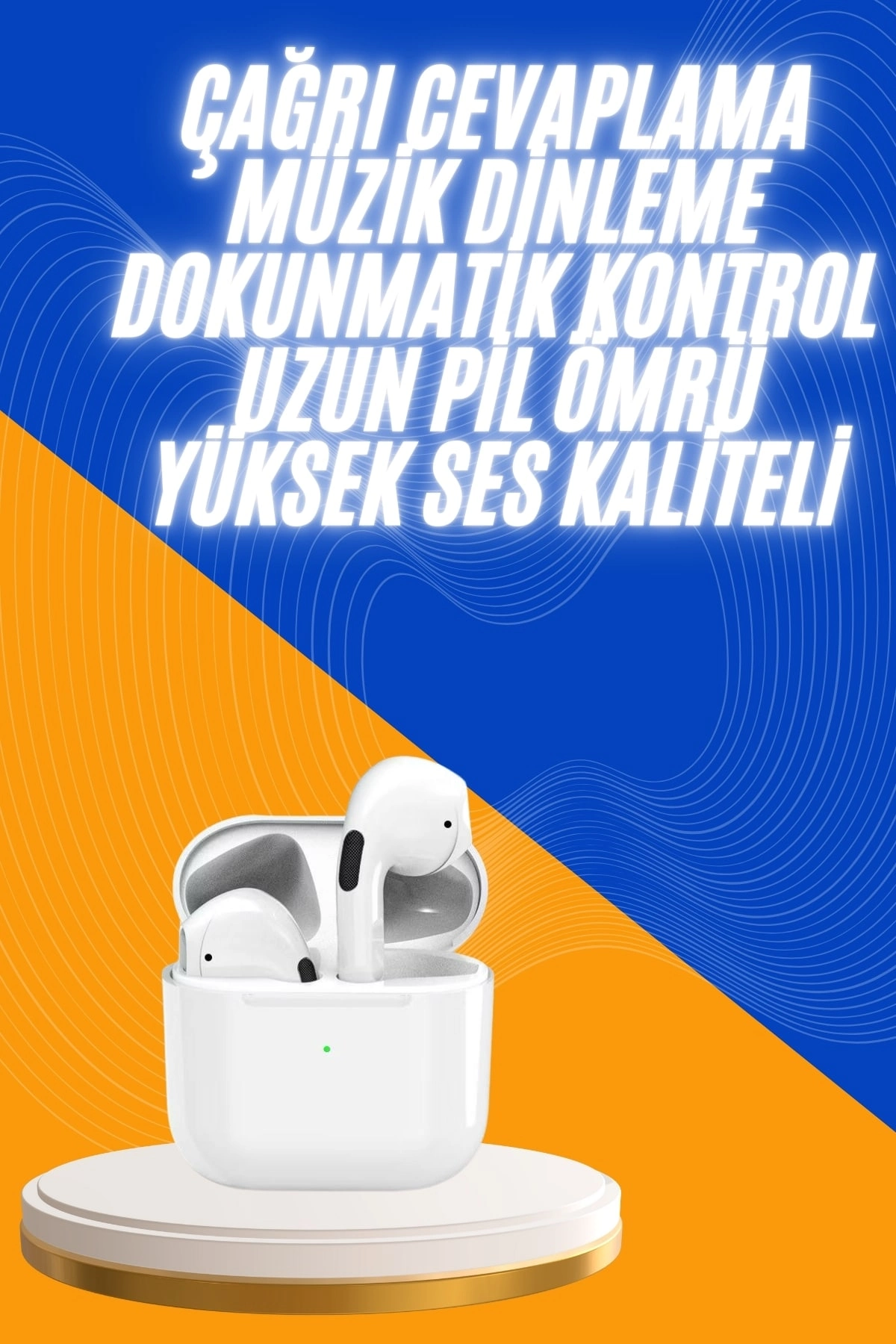 Yeni Nesil Bluetooth Kulaklık Beyaz Çağrı Cevaplayabilen Kablosuz ( Lisinya )