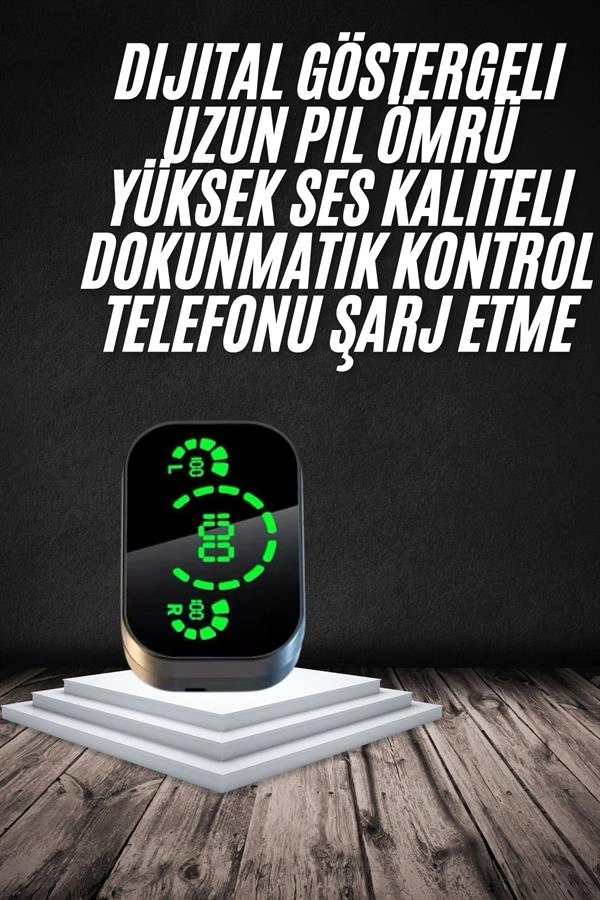Yeni Nesil Bluetooth Kulaklık Çağrı Cevaplayabilen Dijital Göstergeli Powerbankli ( Lisinya )