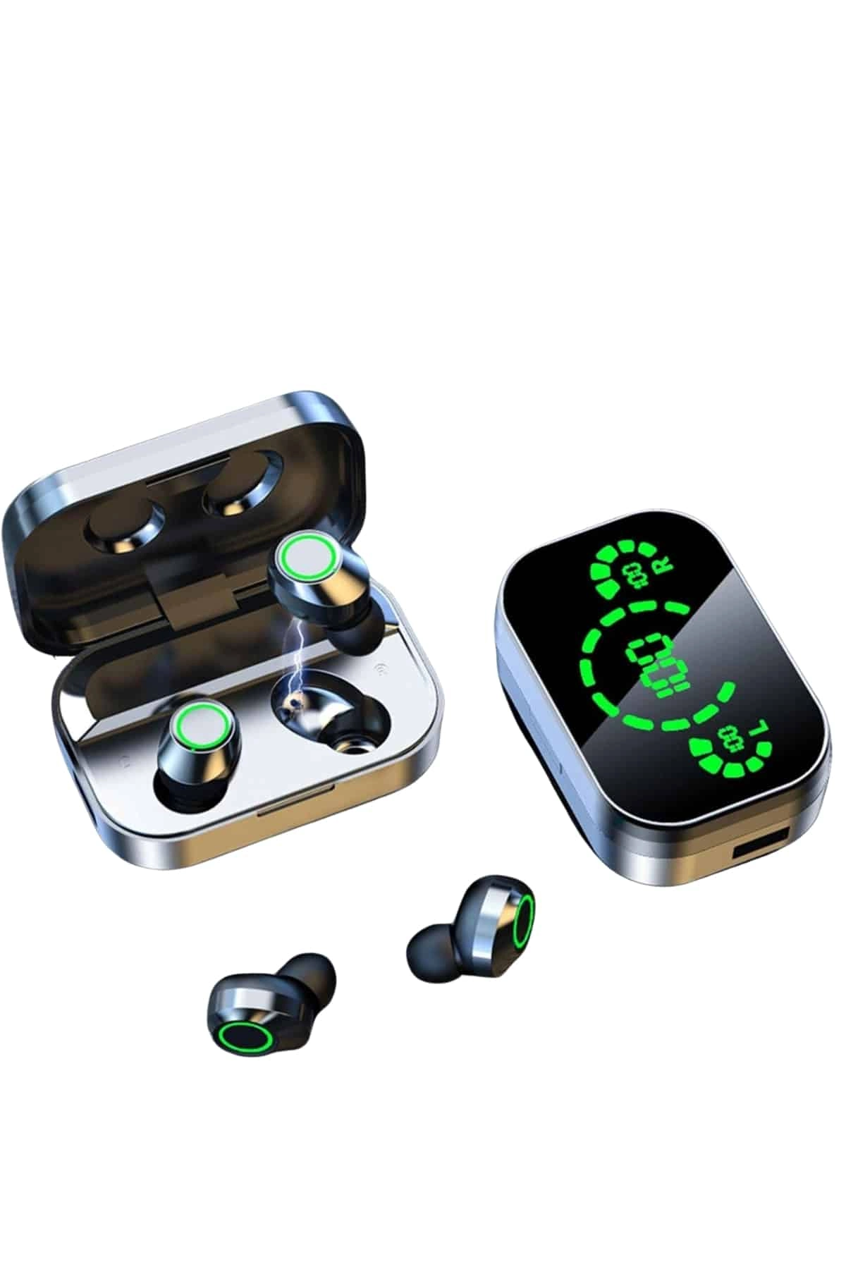 Yeni Nesil Bluetooth Kulaklık Çağrı Cevaplayabilen Dijital Göstergeli Powerbankli ( Lisinya )