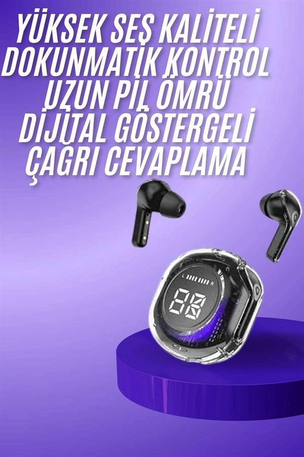 Yeni Nesil Bluetooth Kulaklık Dijital Göstergeli Dokunmatik 5.3 Kablosuz ( Lisinya ) Yeni Nesil Bluetooth Kulaklık Dijital Göstergeli Dokunmatik 5.3 Kablosuz ( Lisinya )