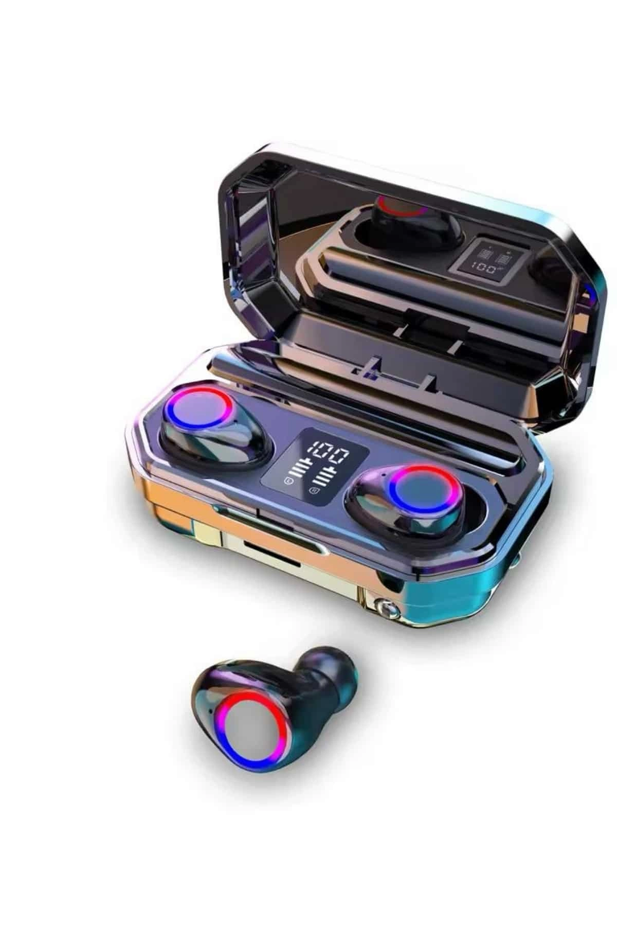 Yeni Nesil Bluetooth Kulaklık Uzun Pil Ömrü El Fenerli Dijital Şarj Göstergeli ( Lisinya )