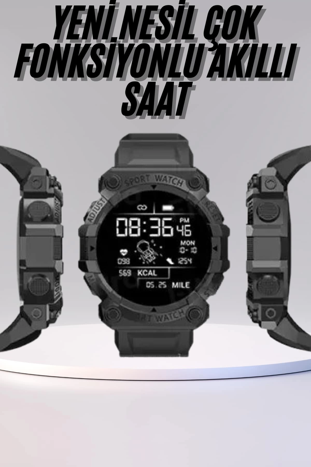 Yeni Nesil Çok Fonksiyonlu Uyku Ve Sağlık Takibi Yapabilen Siyah ( Lisinya )