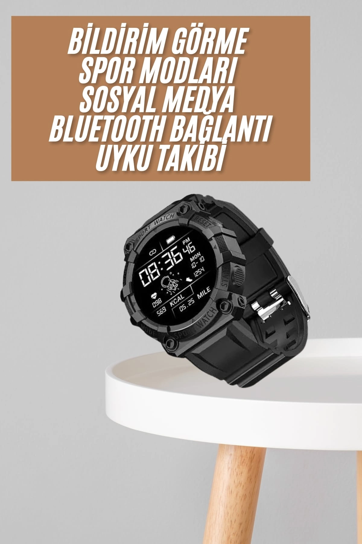 Yeni Nesil Çok Fonksiyonlu Uyku Ve Sağlık Takibi Yapabilen Siyah ( Lisinya )