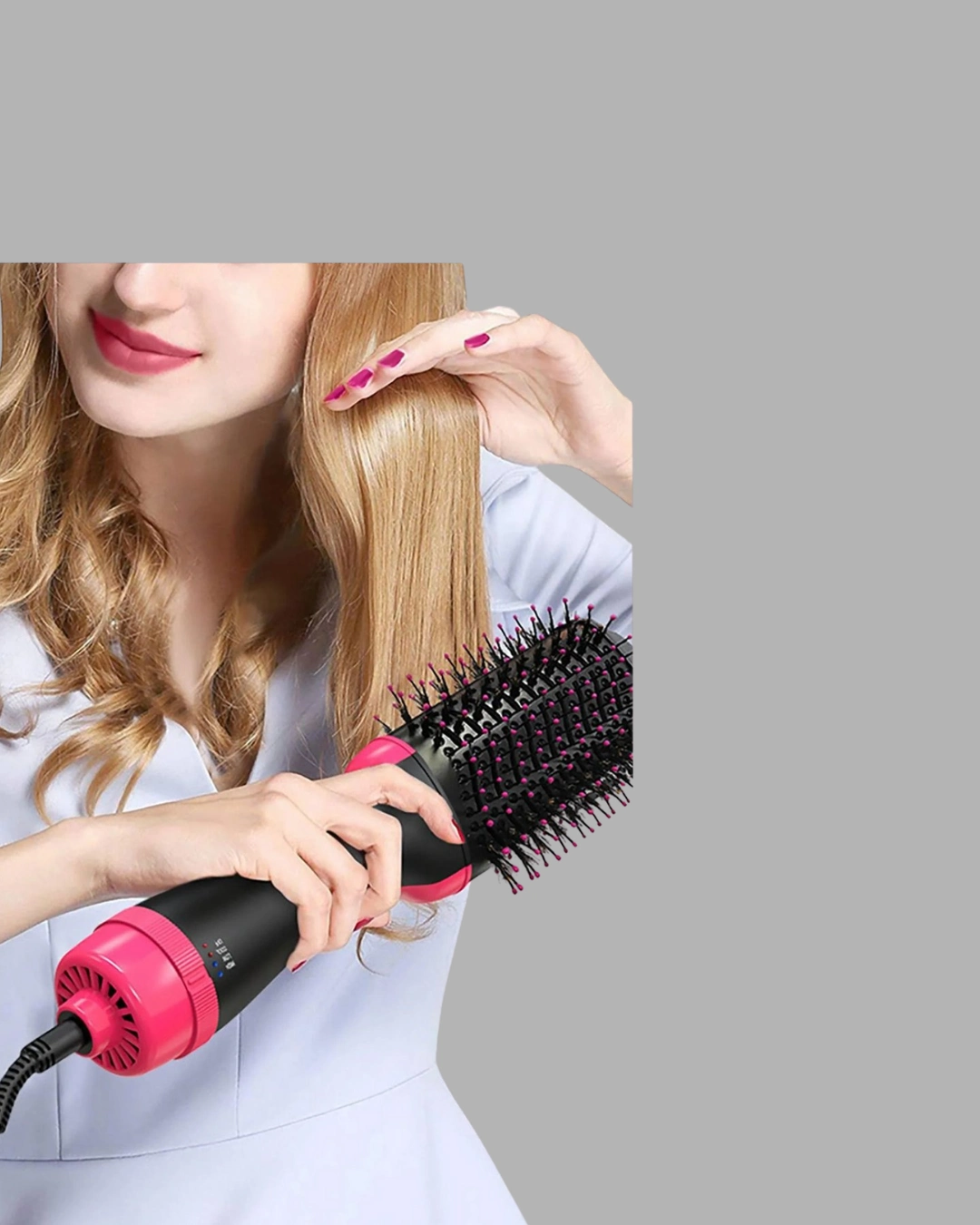 Yeni Nesil Fön Tarağı – 220°c Isı, Negatif İyon, 360° Dönebilen Kablo ( Lisinya )