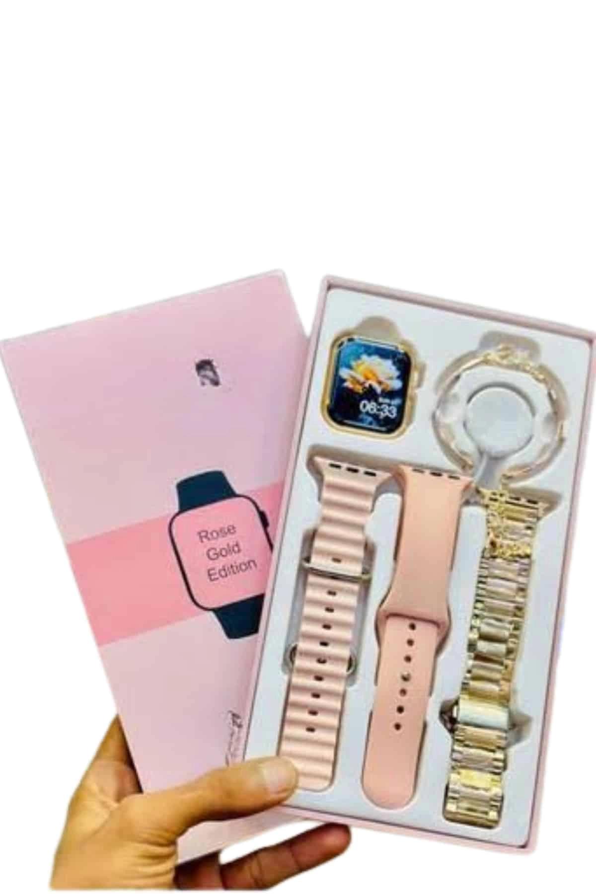 Yeni Nesil Kadın Akıllı Saat Rose Gold Android Ve İos Uyumlu ( Lisinya )