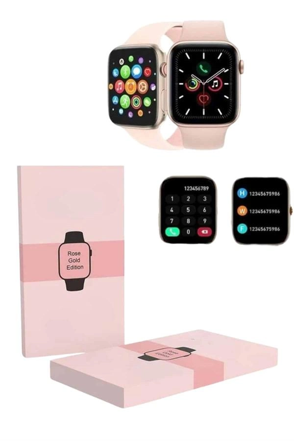 Yeni Nesil Kadın Akıllı Saat Rose Gold Android Ve İos Uyumlu ( Lisinya )