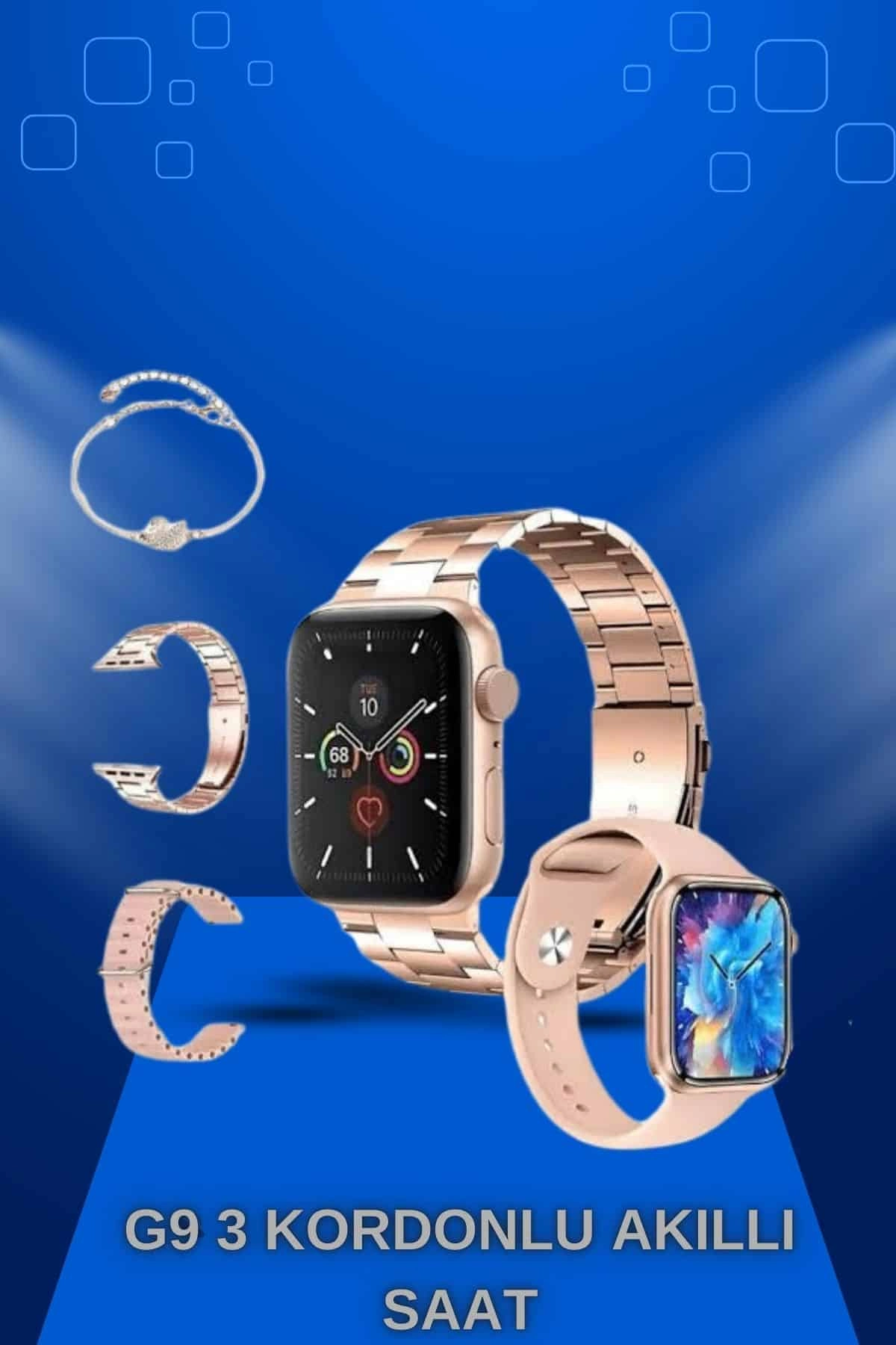 Yeni Nesil Kaliteli Akıllı Saat Ve Kablosuz Bluetooth Kulaklık  Yüksek Ses Kaliteli ( Lisinya )